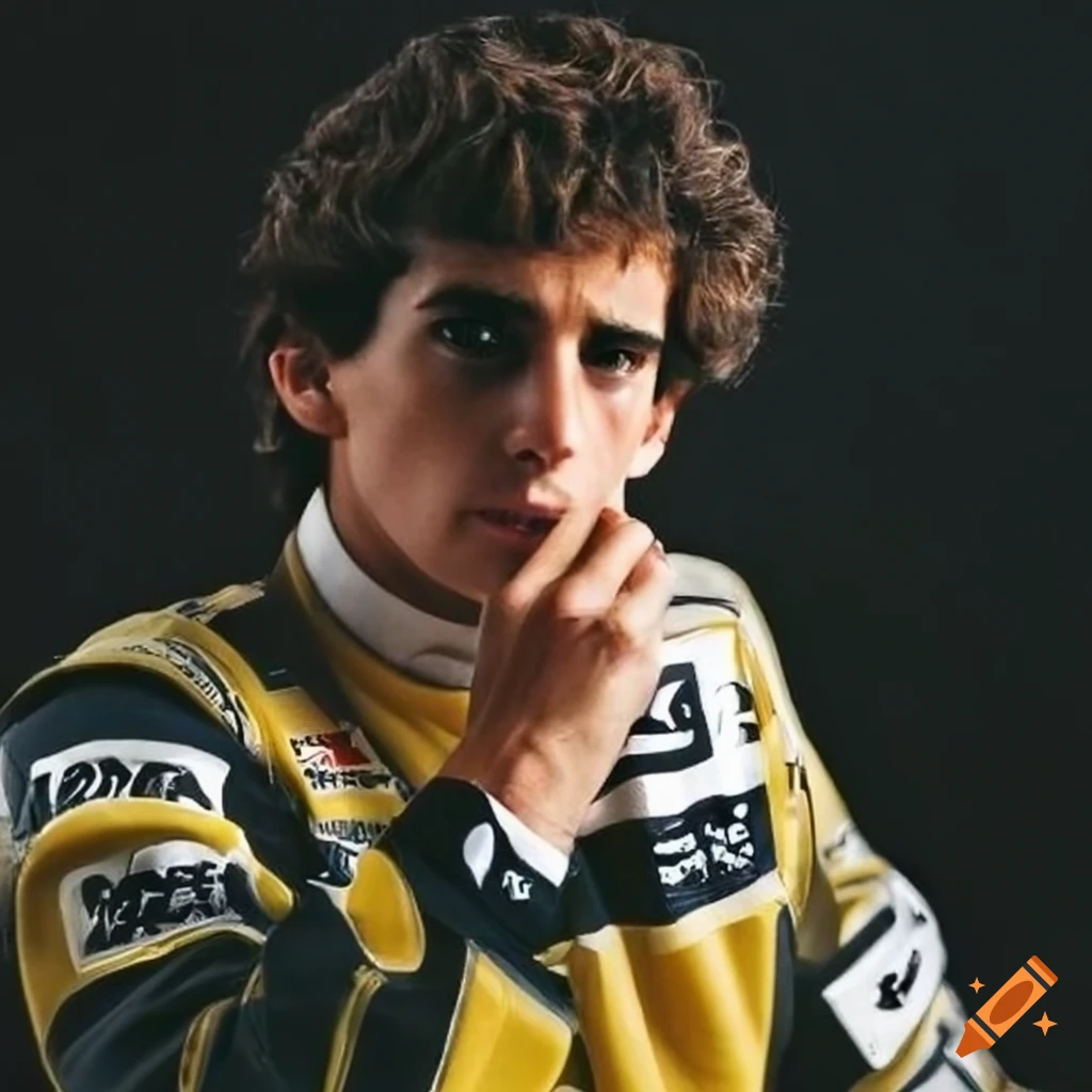 Ayrton Senna driving a Lotus JPS car