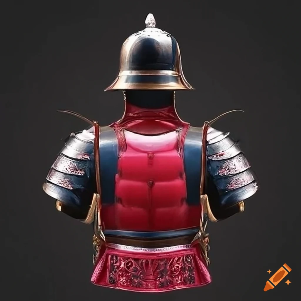 Magical Japan style cuirass with front view and vertical symmetry