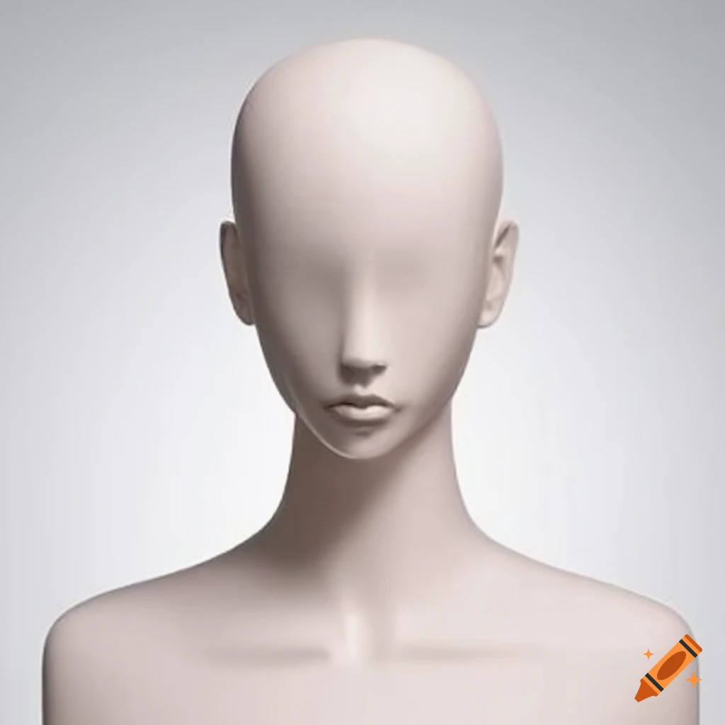 Mannequin bust sculpture from the front