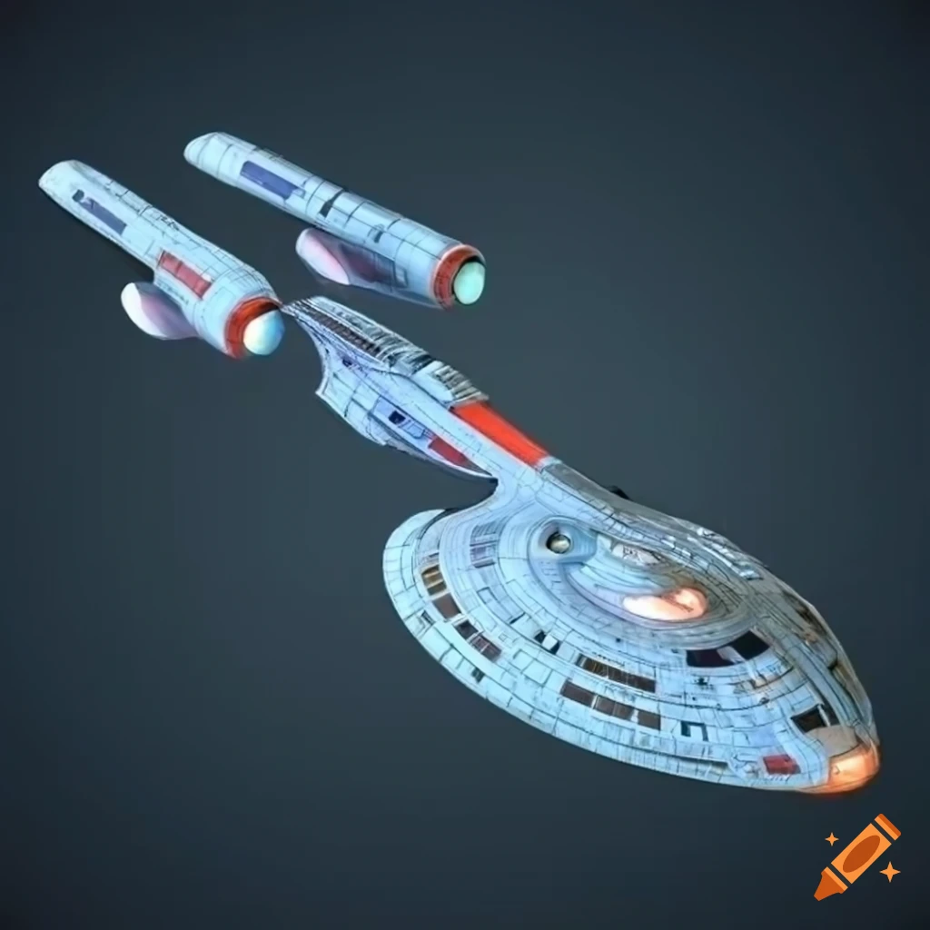 Highly detailed 3D rendition of Starship Enterprise NCC1701 from Star Trek