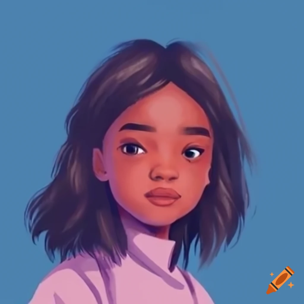 Studio Ghibli styled African girl inspired by Spirited Away and Whisper Of The Heart