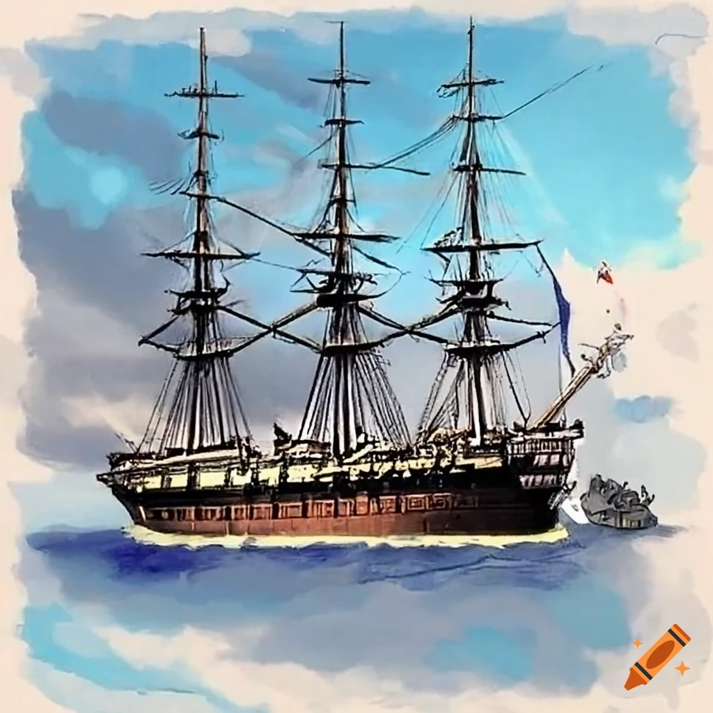 Civil war blockade runner ship on Craiyon