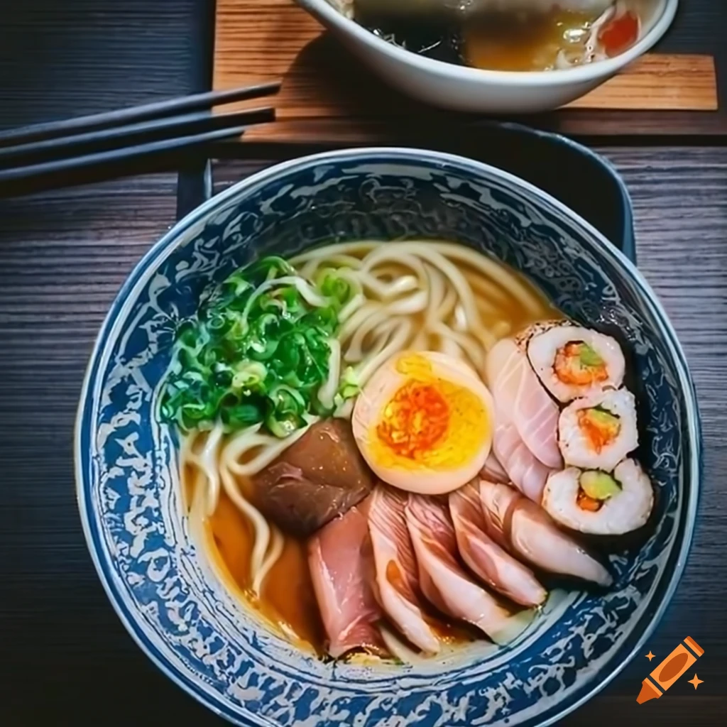 Sushi ramen dish