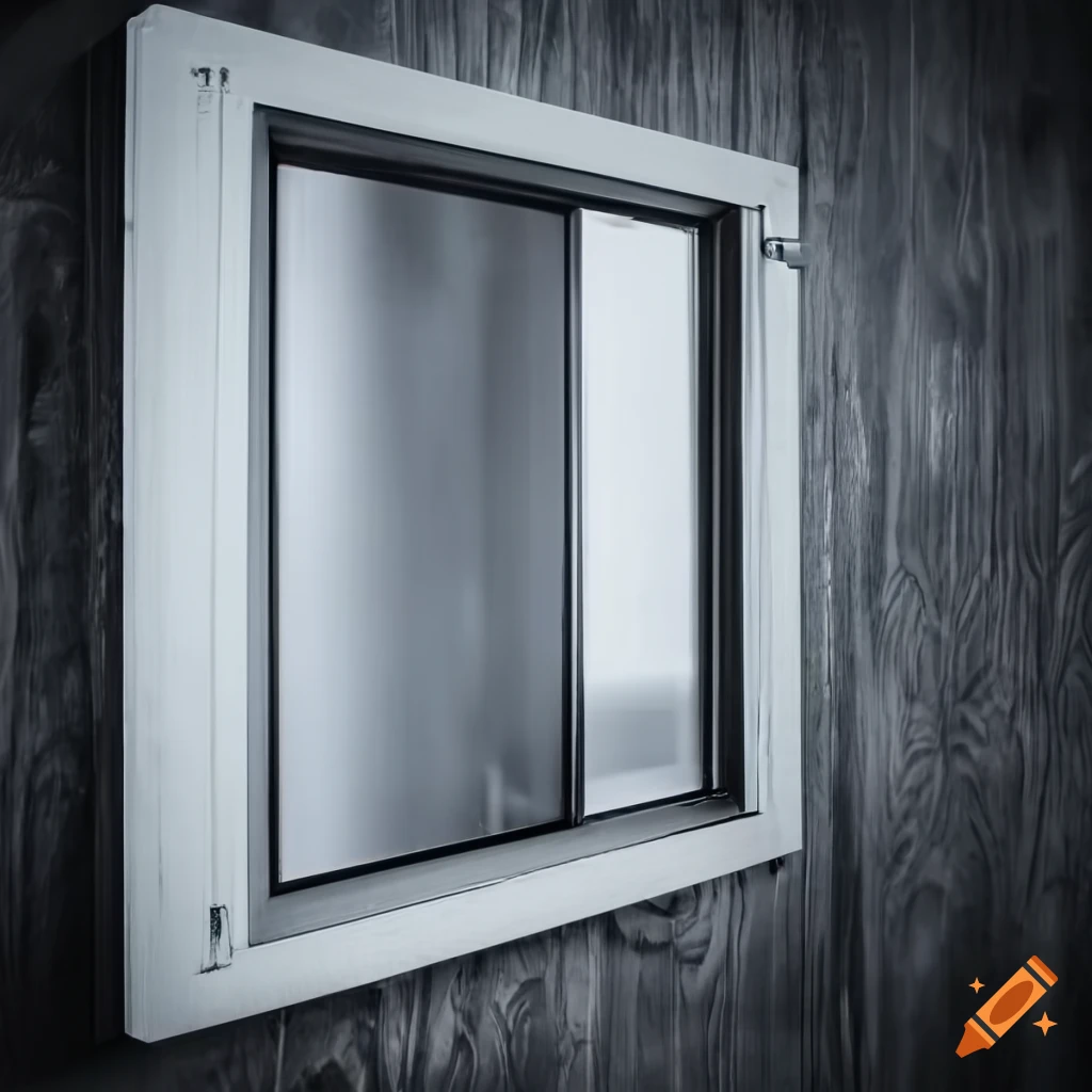 Close view of a modern PVC window frame with quality crystal