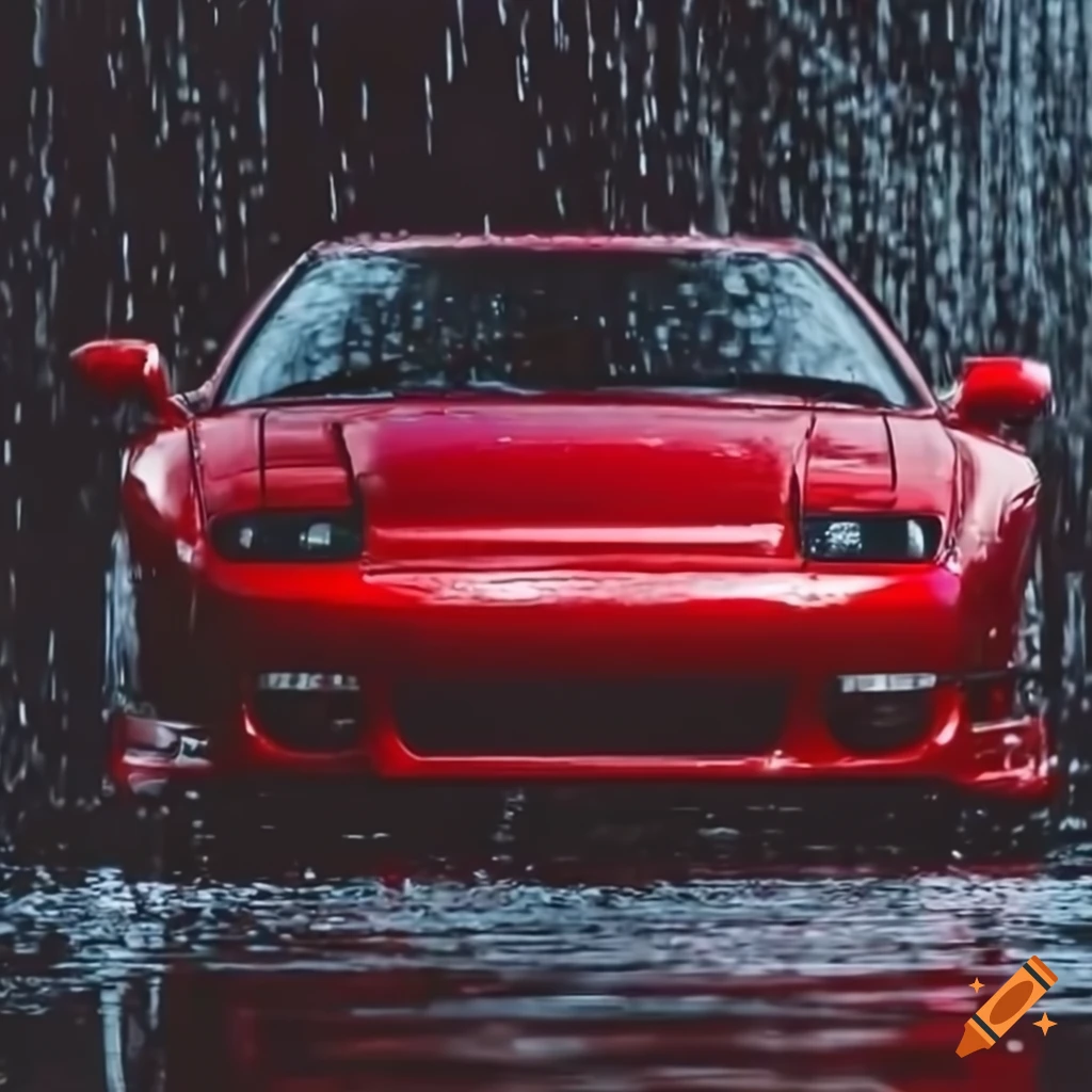 Mitsubishi 3000gt wallpaper in the rain