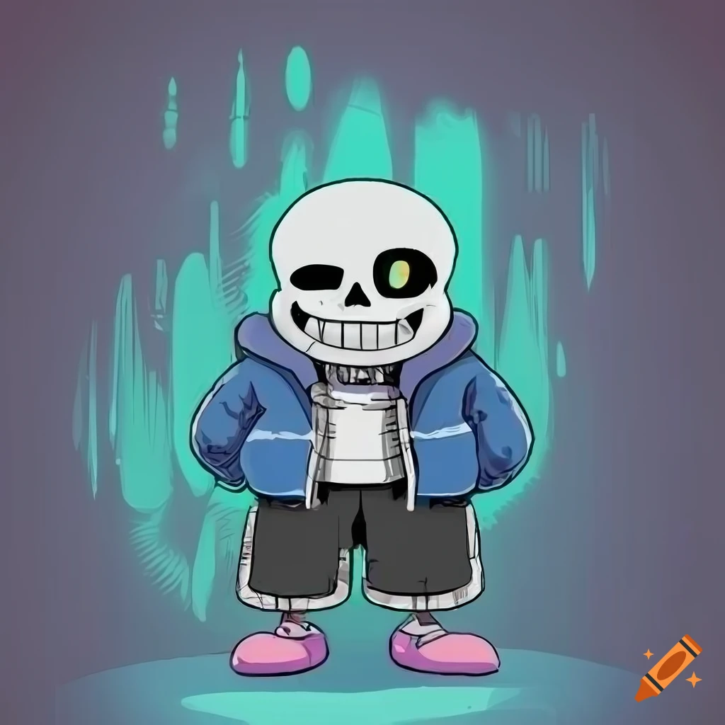 Vector art of Sans character on Craiyon