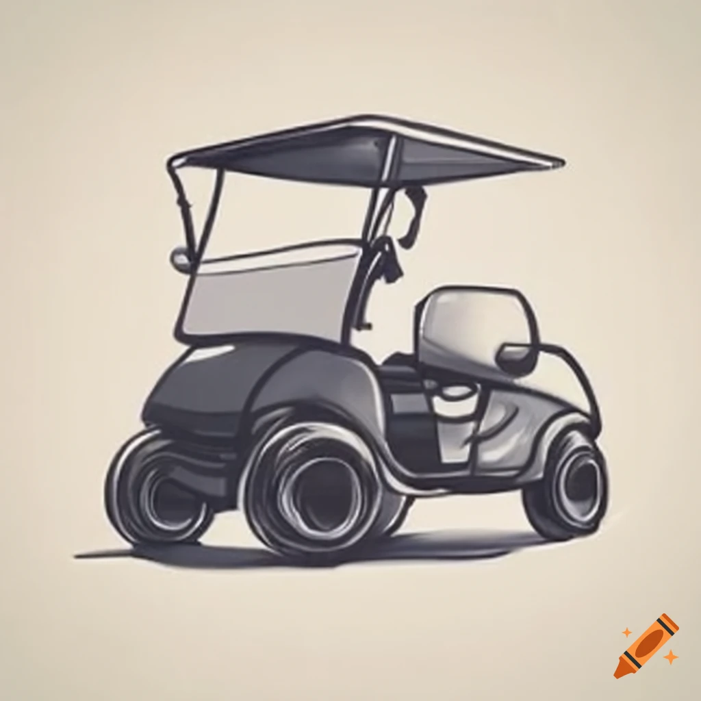 Broken down golf cart on Craiyon