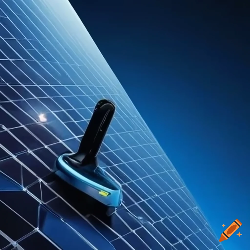 Solar panel cleaning device resembling a smart hoover