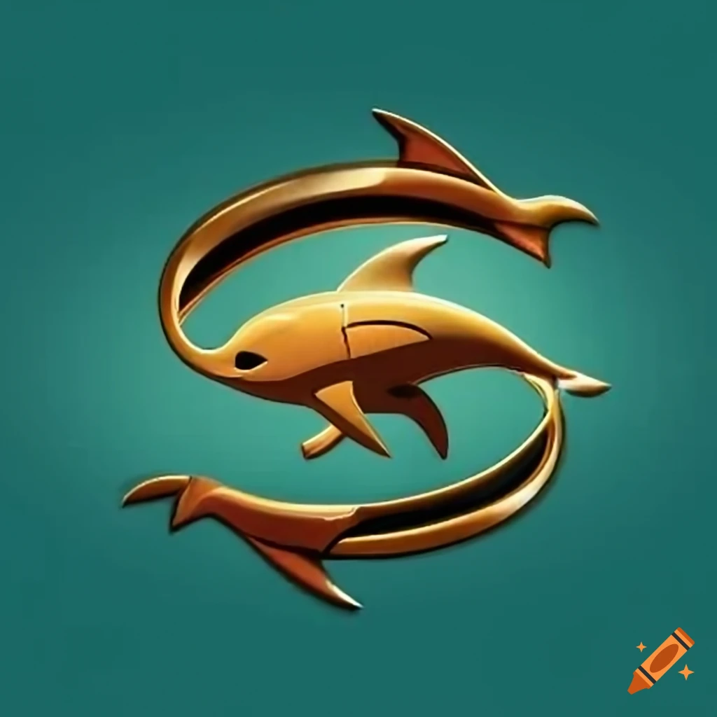 Rugby Sevens team logo for Golden Generation of Rugby Club Sitges with overlayed dolphins on green and blue oval
