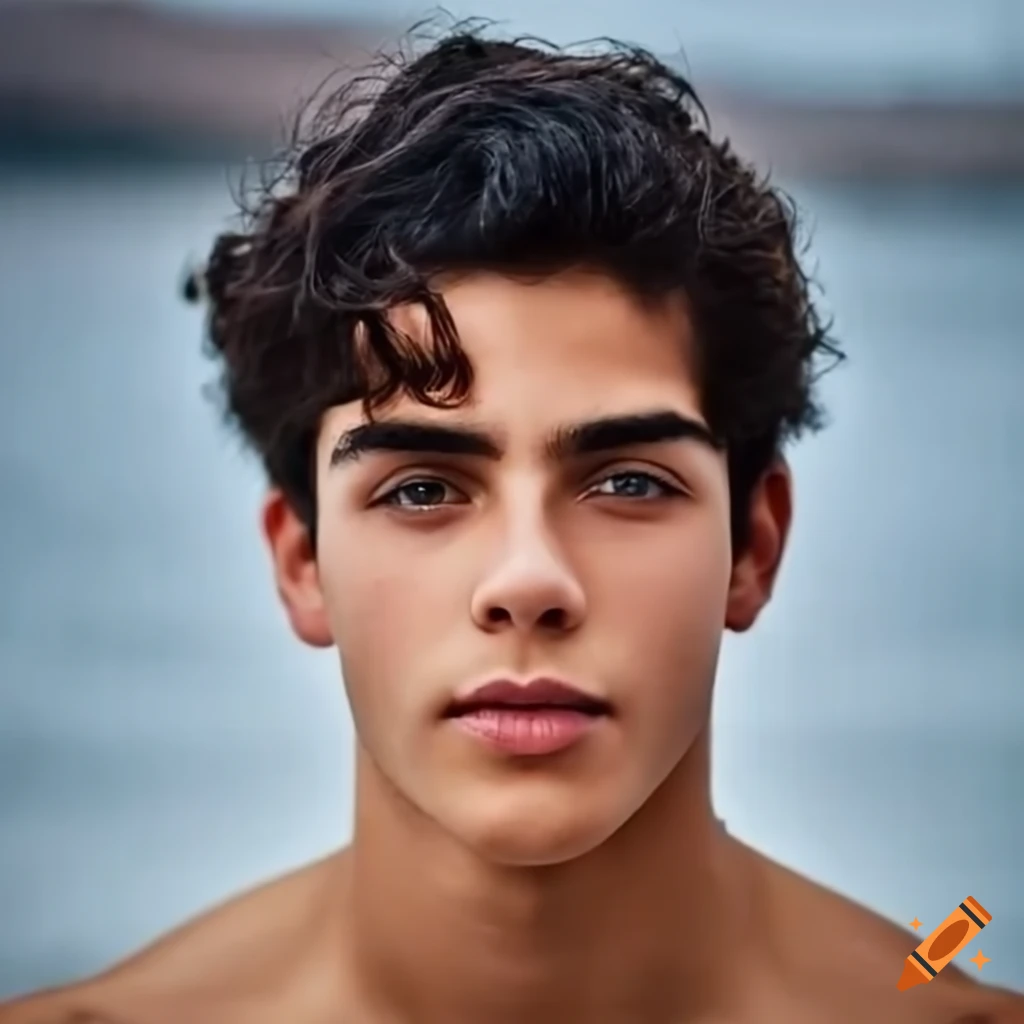 Attractive young Hispanic man with captivating eyes and charming grin