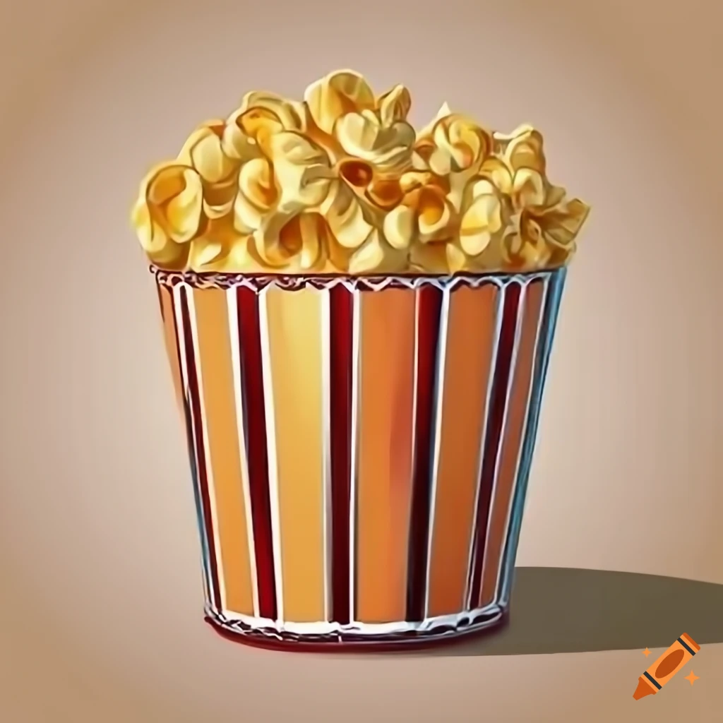 Envase de palomitas de cine dorado
