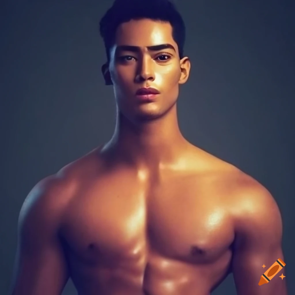 Male model of diverse ethnic background