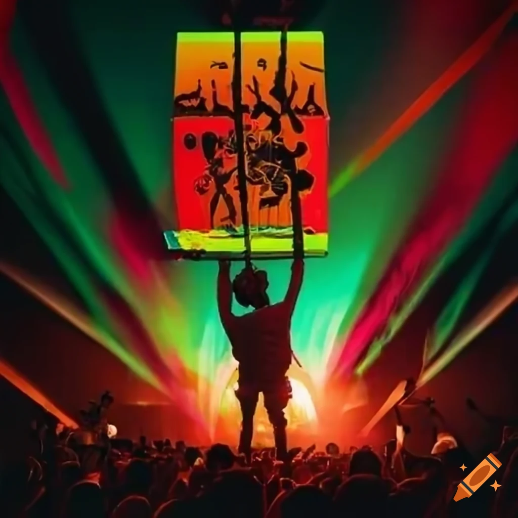 Energetic reggae festival advertisement with 'Roll Up, Pull Up' tagline