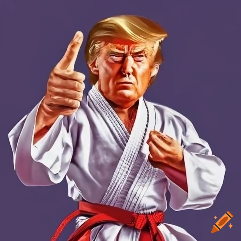 Muscular person in a karate uniform
