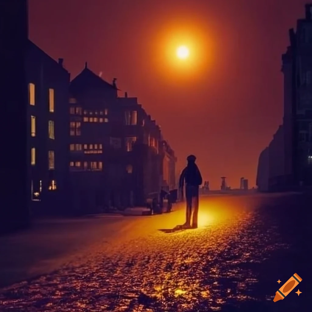 Night cityscape with sparkling lights