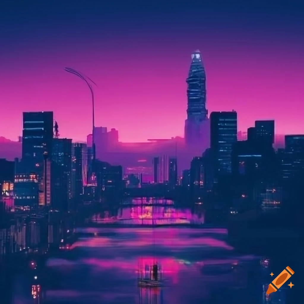 Lo-fi image capturing the essence of a Japanese city night