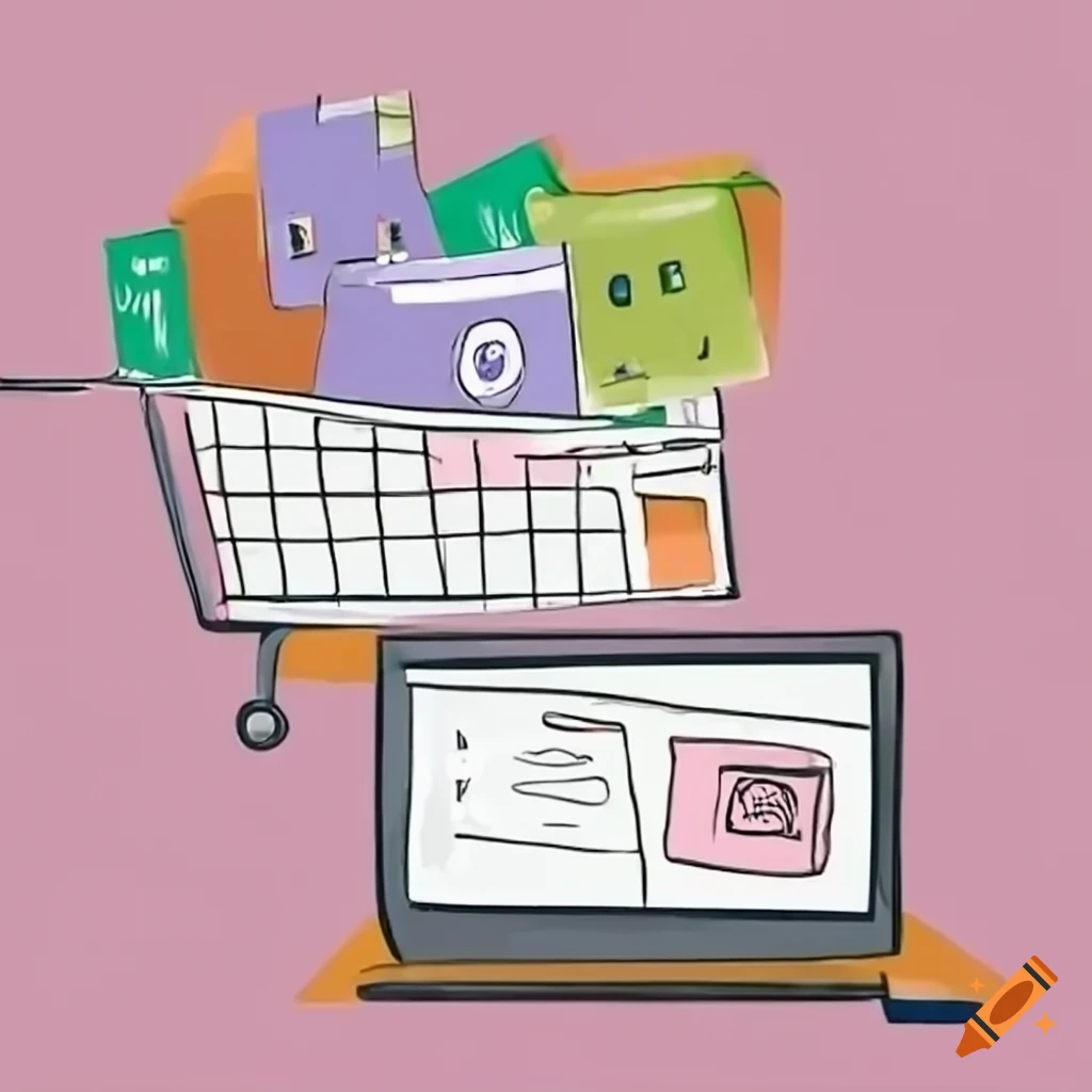 Ecommerce purchase and delivery concept