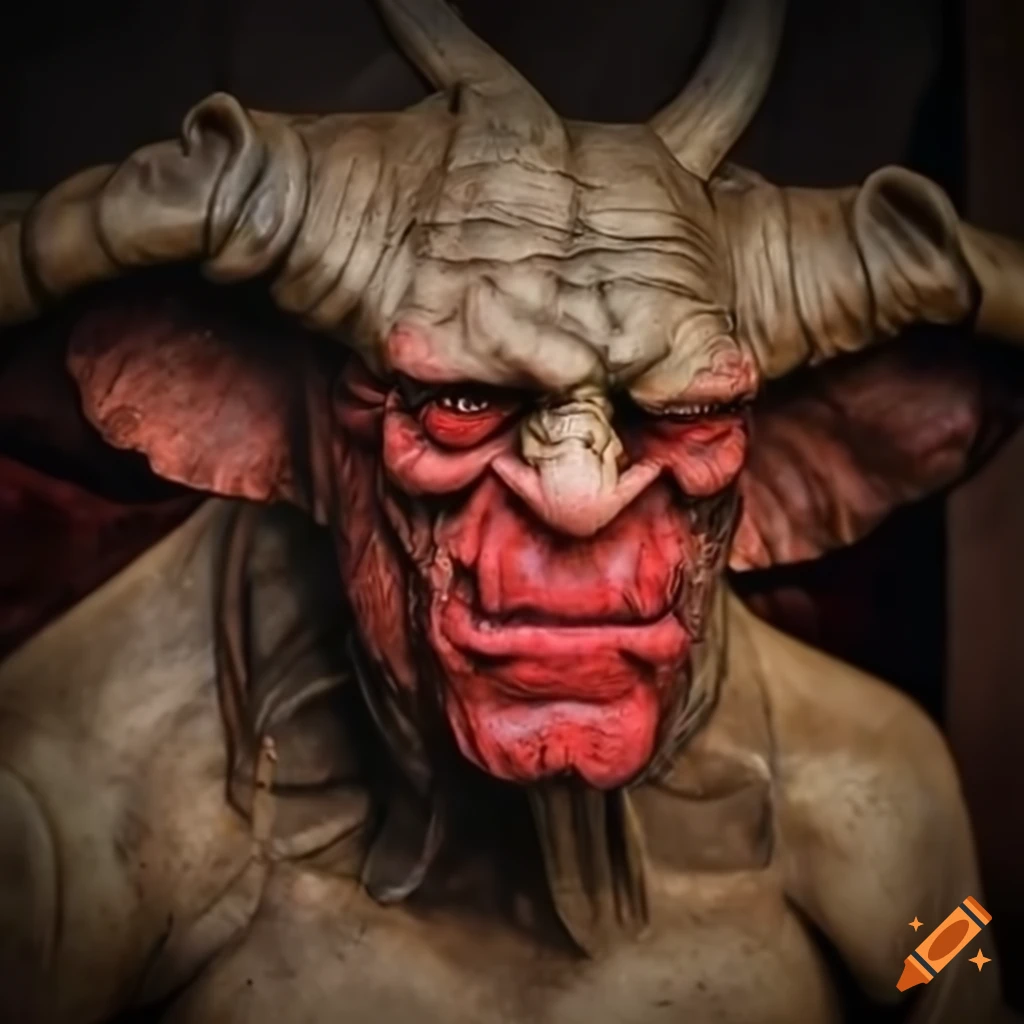 Grotesque troll in the style of Guillermo Del Toro's Hellboy villain