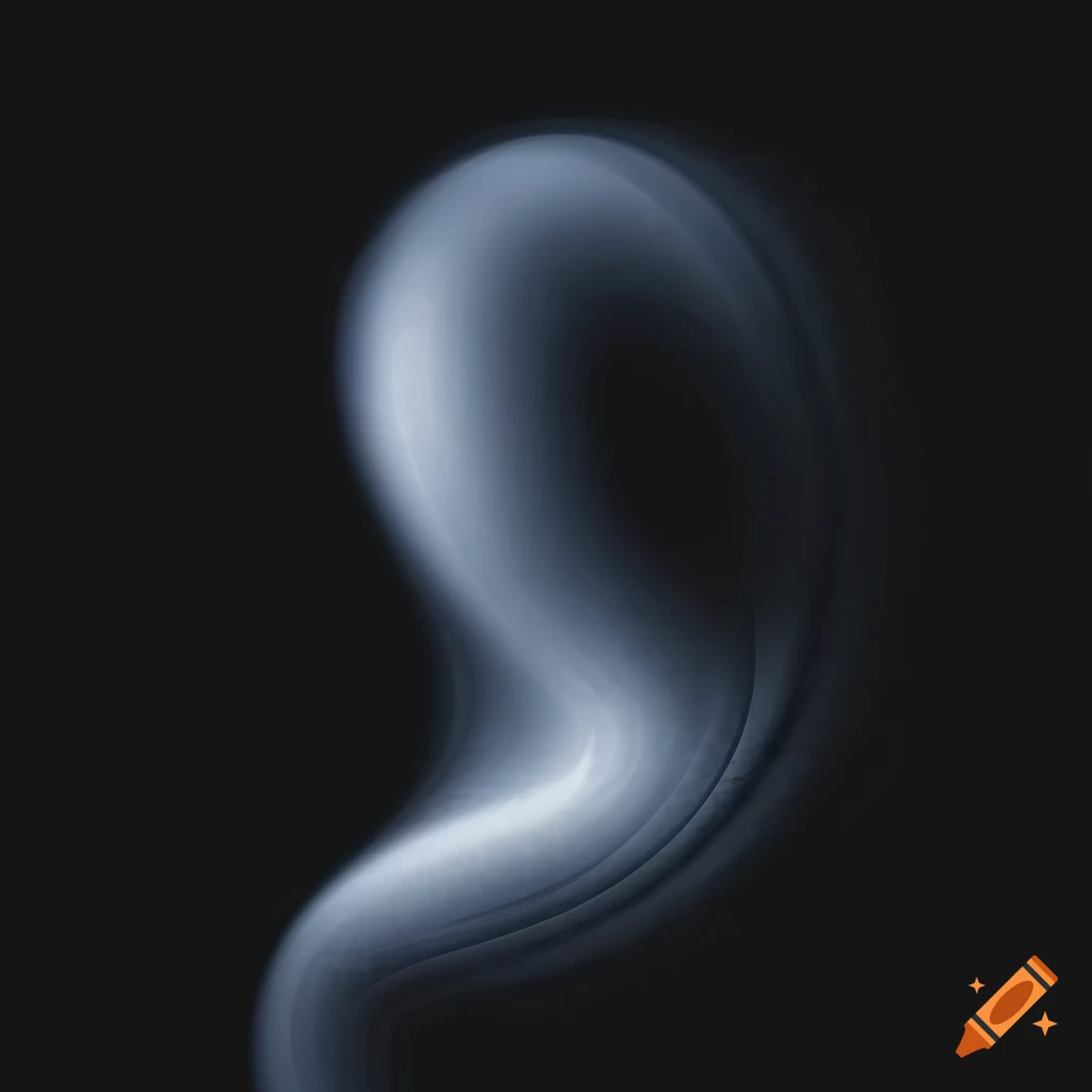 Abstract white line art symbolizing life finds a way on a black background