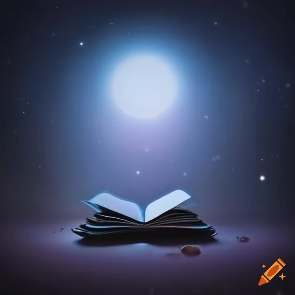 Book with a cosmic background