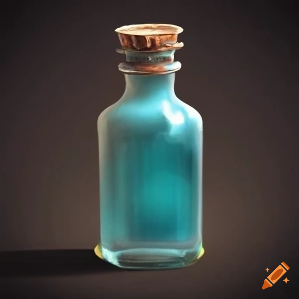 Old dusty potion with a simple stopper