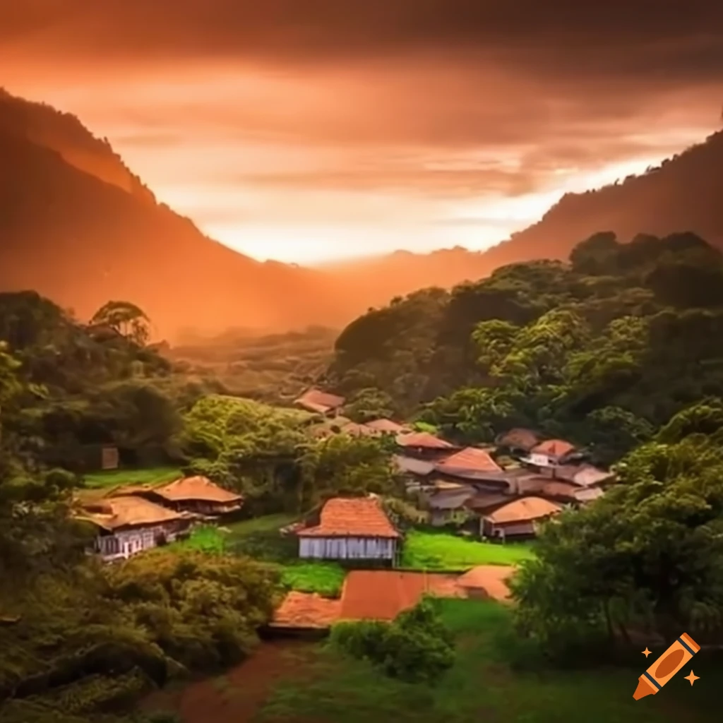 Small village in Brazil in the year 2035