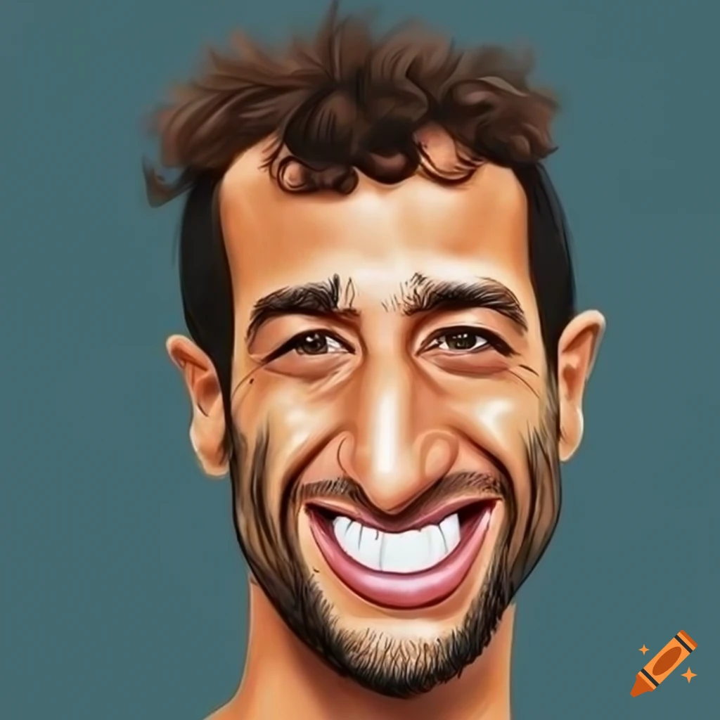 Daniel Ricciardo caricature