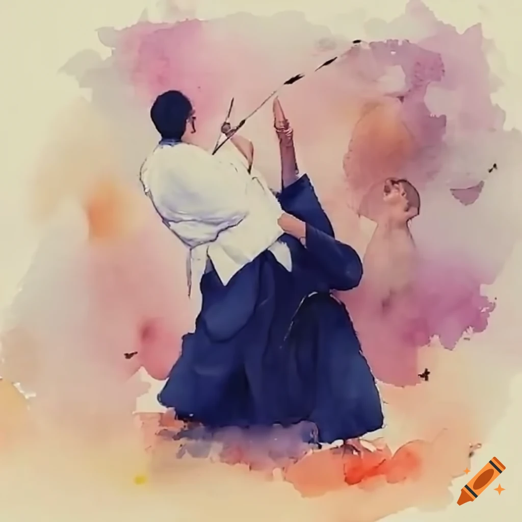 Advanced aikido techniques with chikun exercises on Craiyon