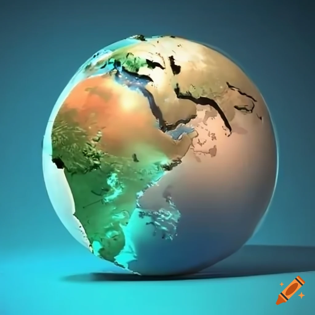Zooming into Gaza on a globe animation
