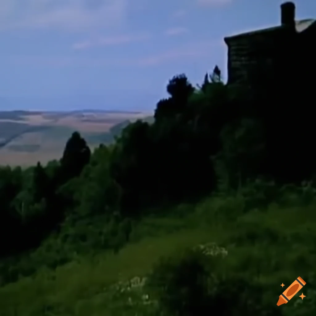 Italian countryside captured in VHS footage