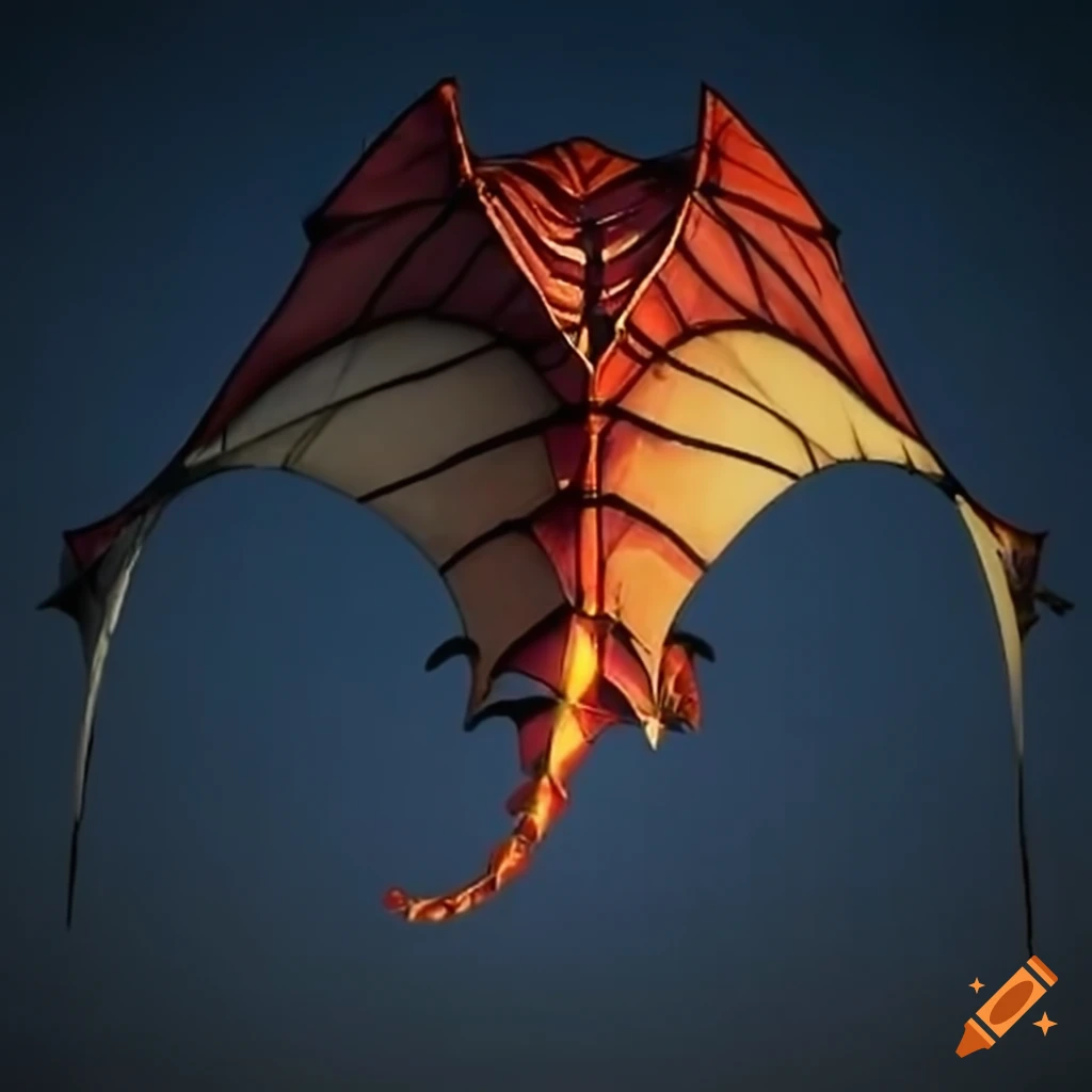 Dragon kite flying in the sky