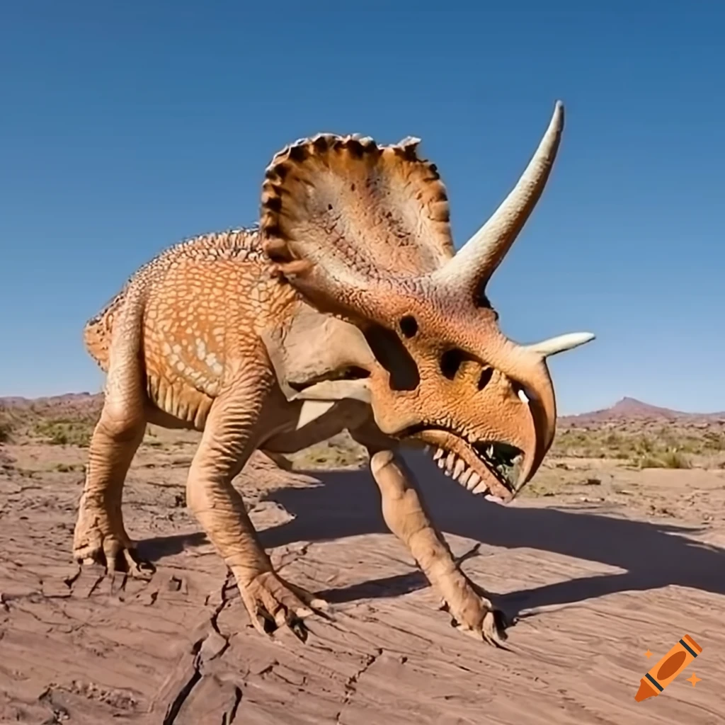 Protoceratops in an Arizona desert environment