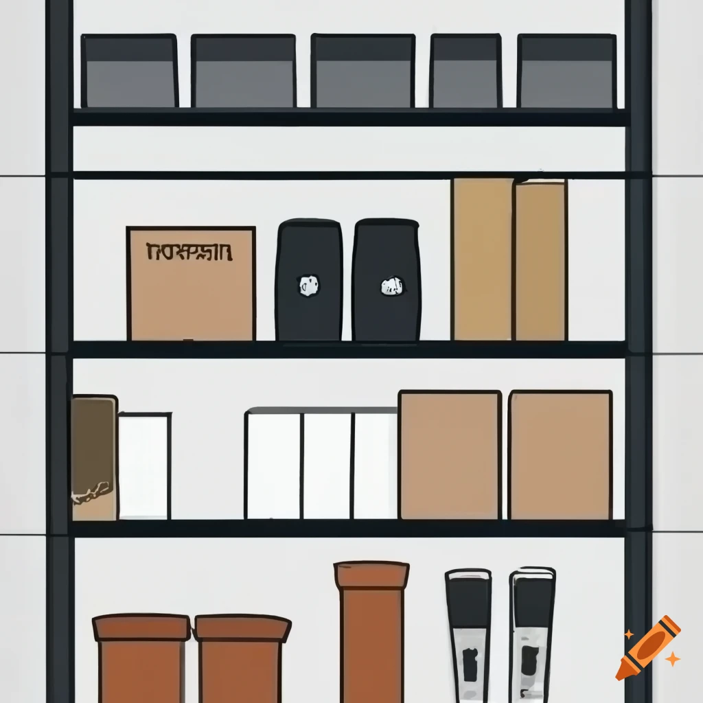 Organized work area vs chaotic storage room in white line graphic