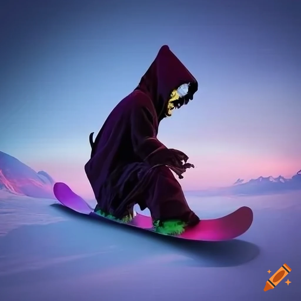 Grim reaper snowboarding