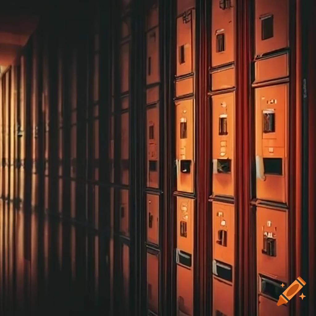 Numerous lockers in a locker room