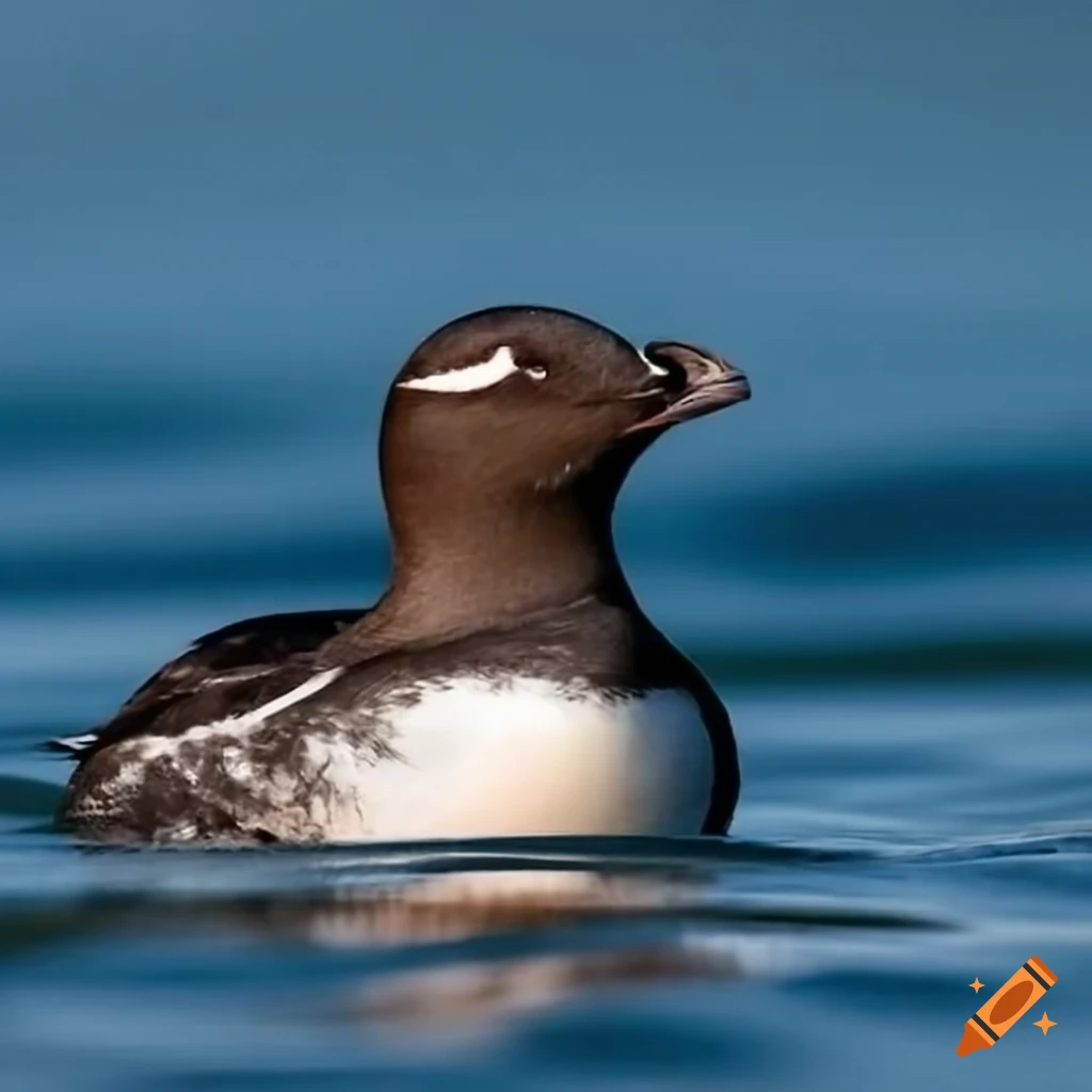 Least Auklet with Raven features