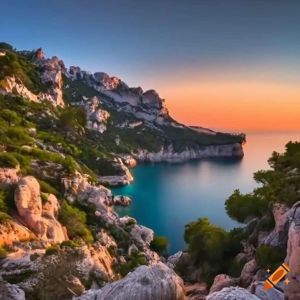 Nature photograph of Calanque d'En Vau with intricate details