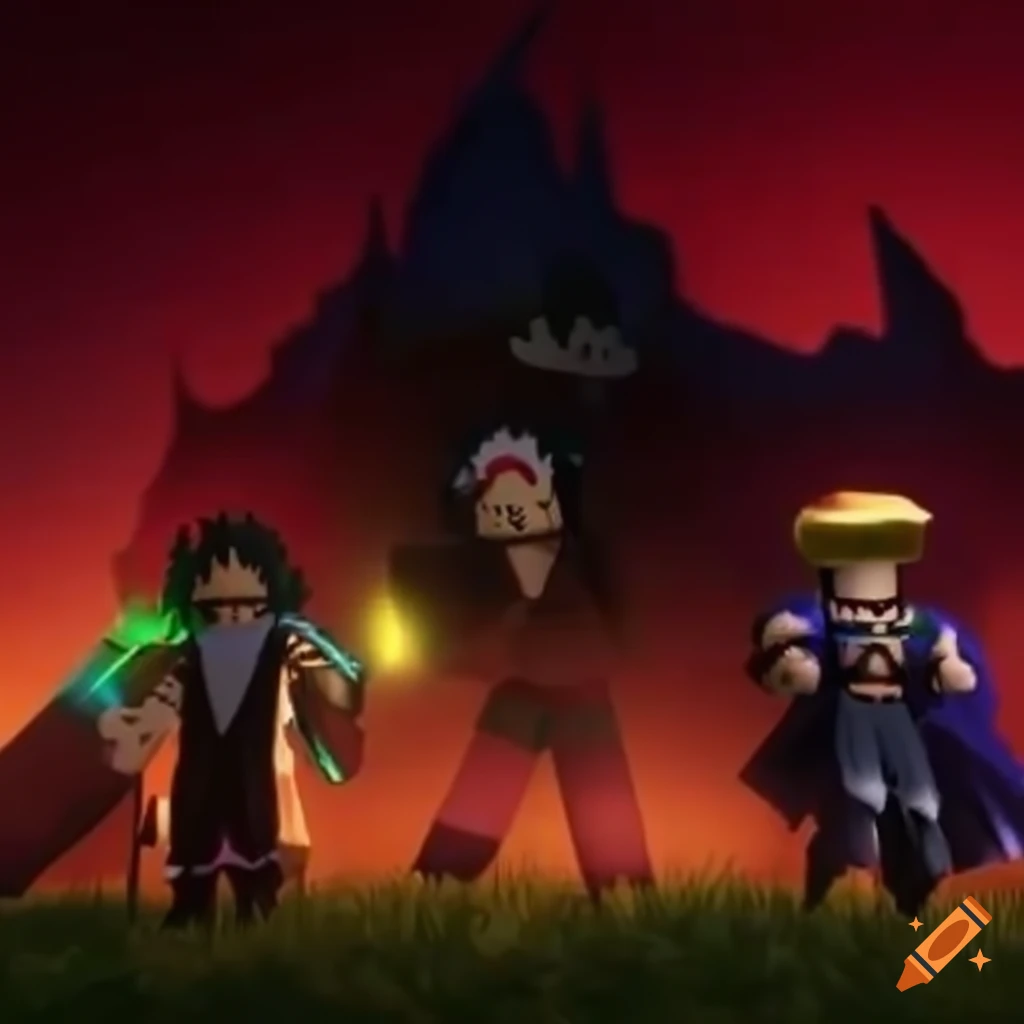 Roblox avatars in heroic battles inspired by One Piece superpowers