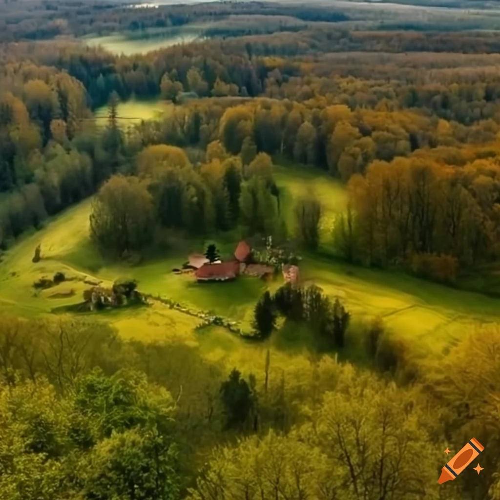 Stunning landscape of dębowiec, powiat zamojski, poland on Craiyon