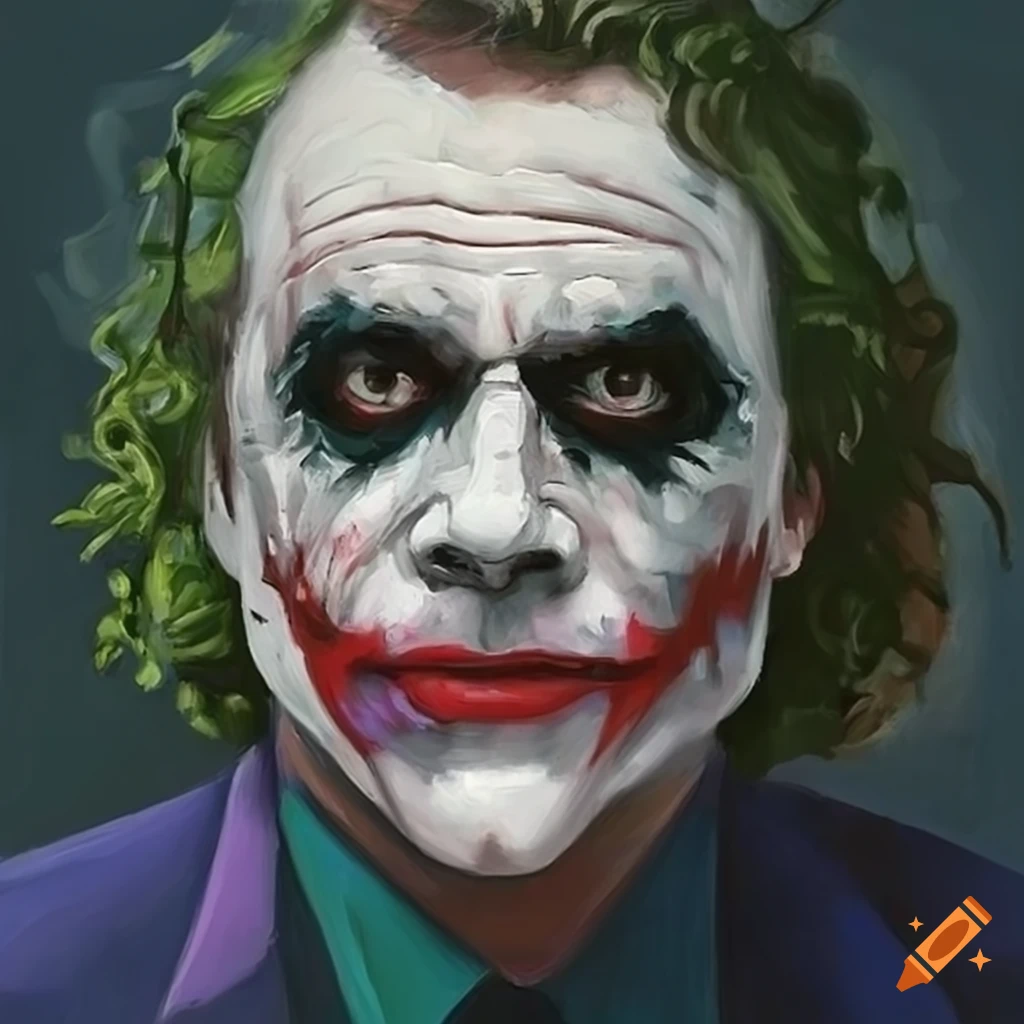 Abstract painting inspired by Heath Ledger's Joker