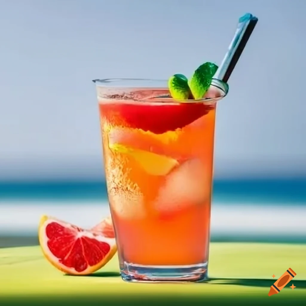 Golfer cocktail with bitter lemon, grapefruit soda, and gin on a