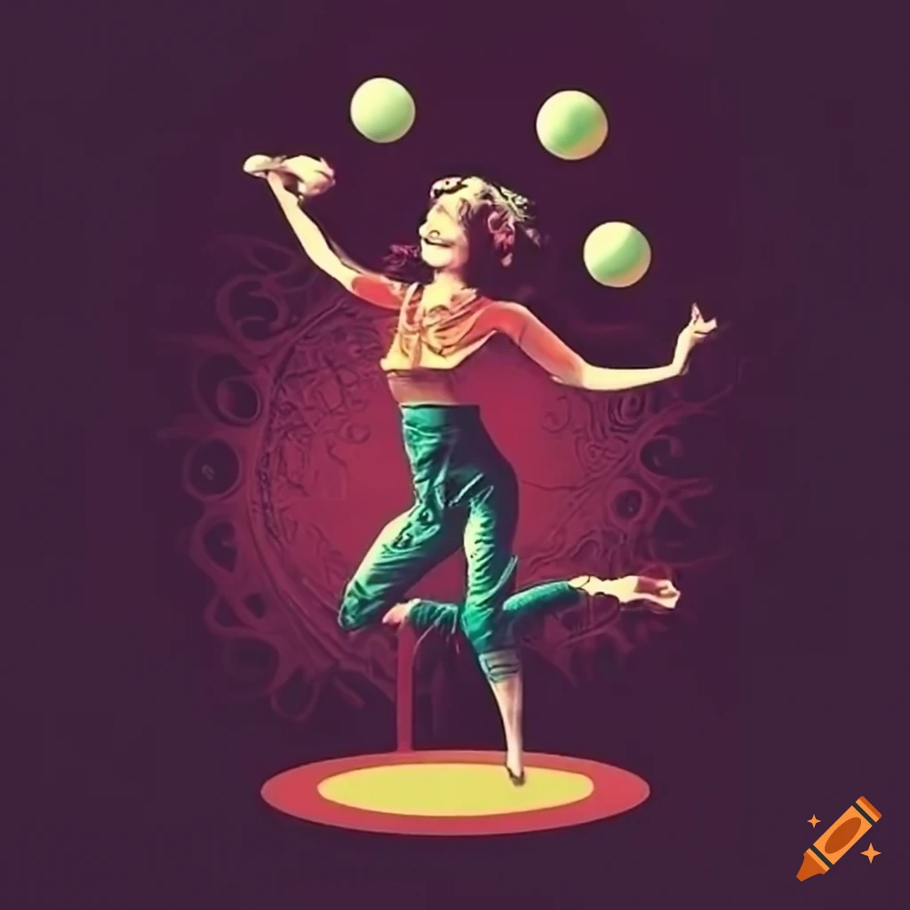 Electric juggler in a retro style
