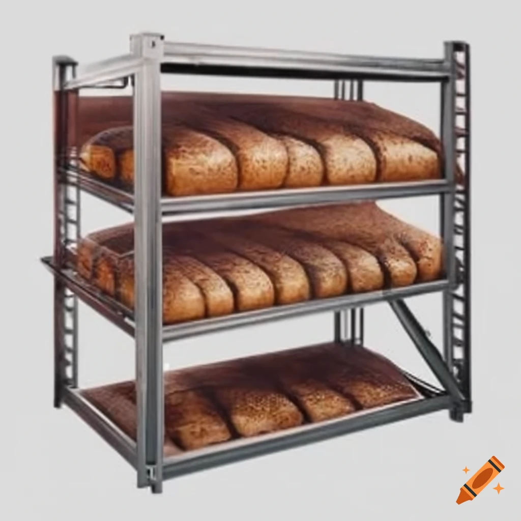 Iron rack with labeled dimensions divided into 3 sections