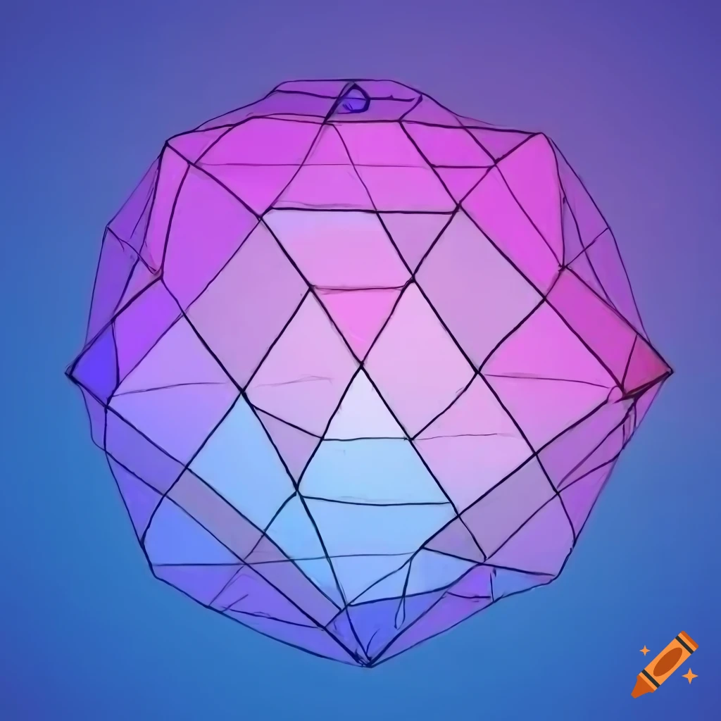 Triangle art showcasing variations in size, color, orientation, and