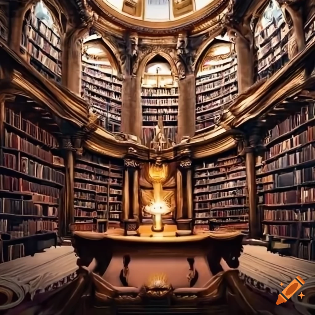 Library ambiance with music at Hogwarts