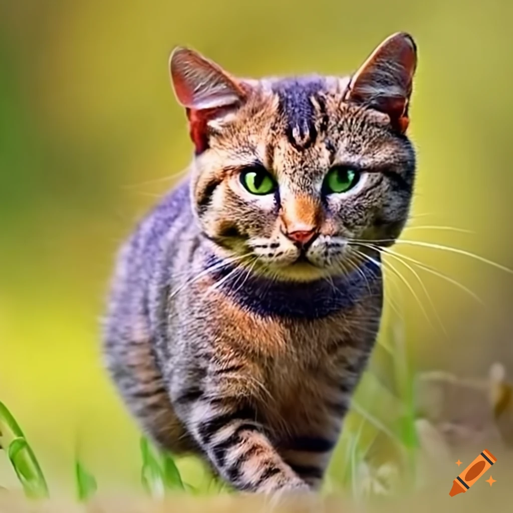 Cat catching a mouse