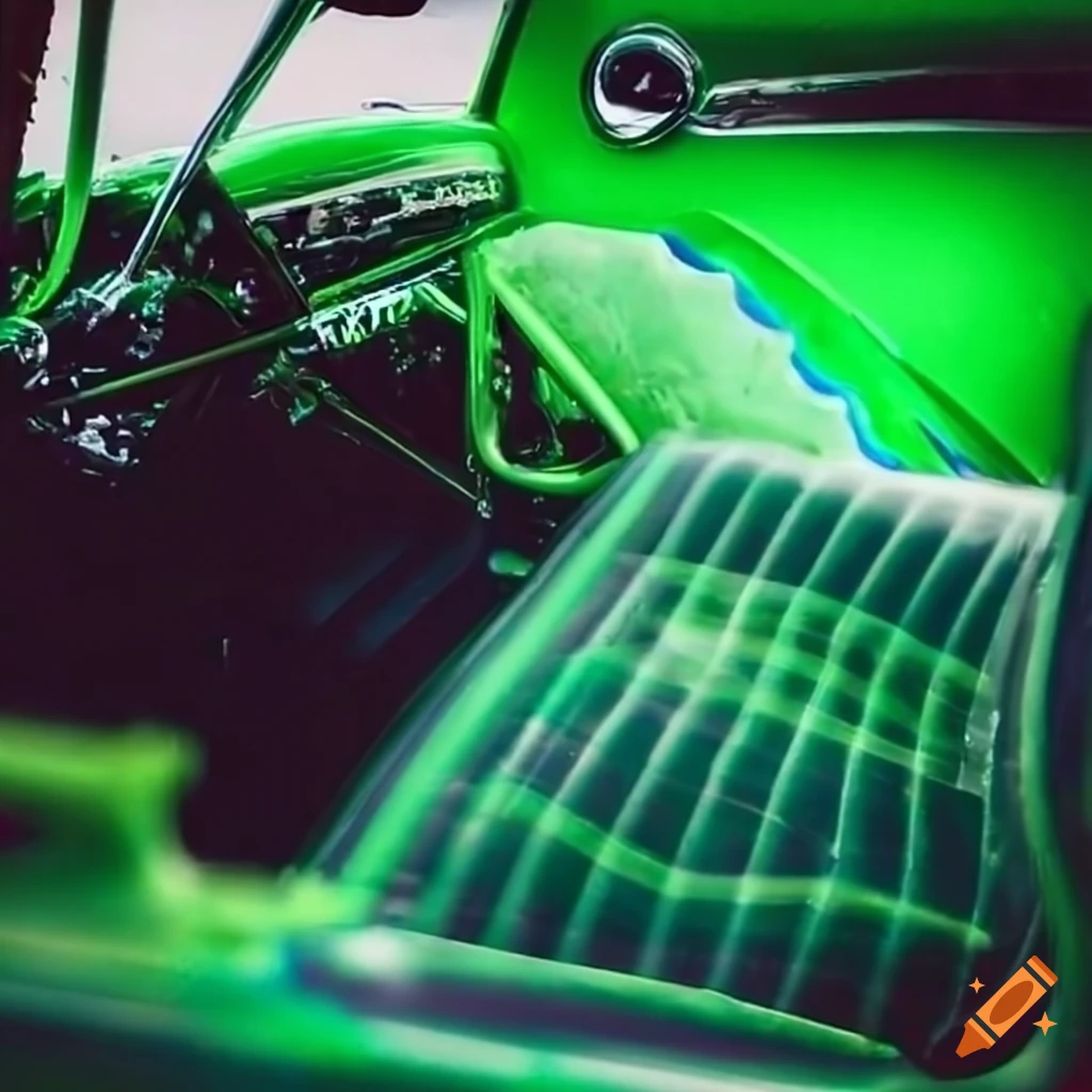 Lime green 57 Chevy Bel Air Grave Digger