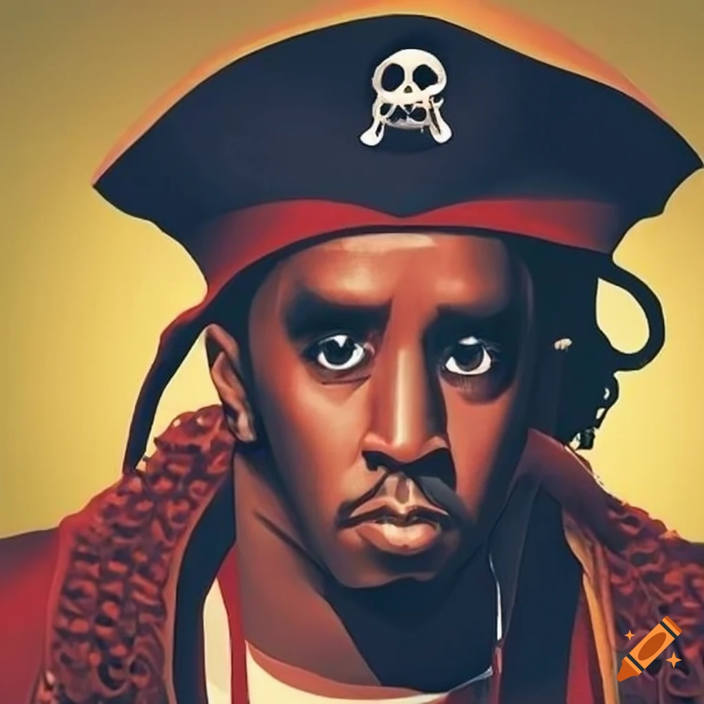 P diddy portrayed as a pirate on Craiyon