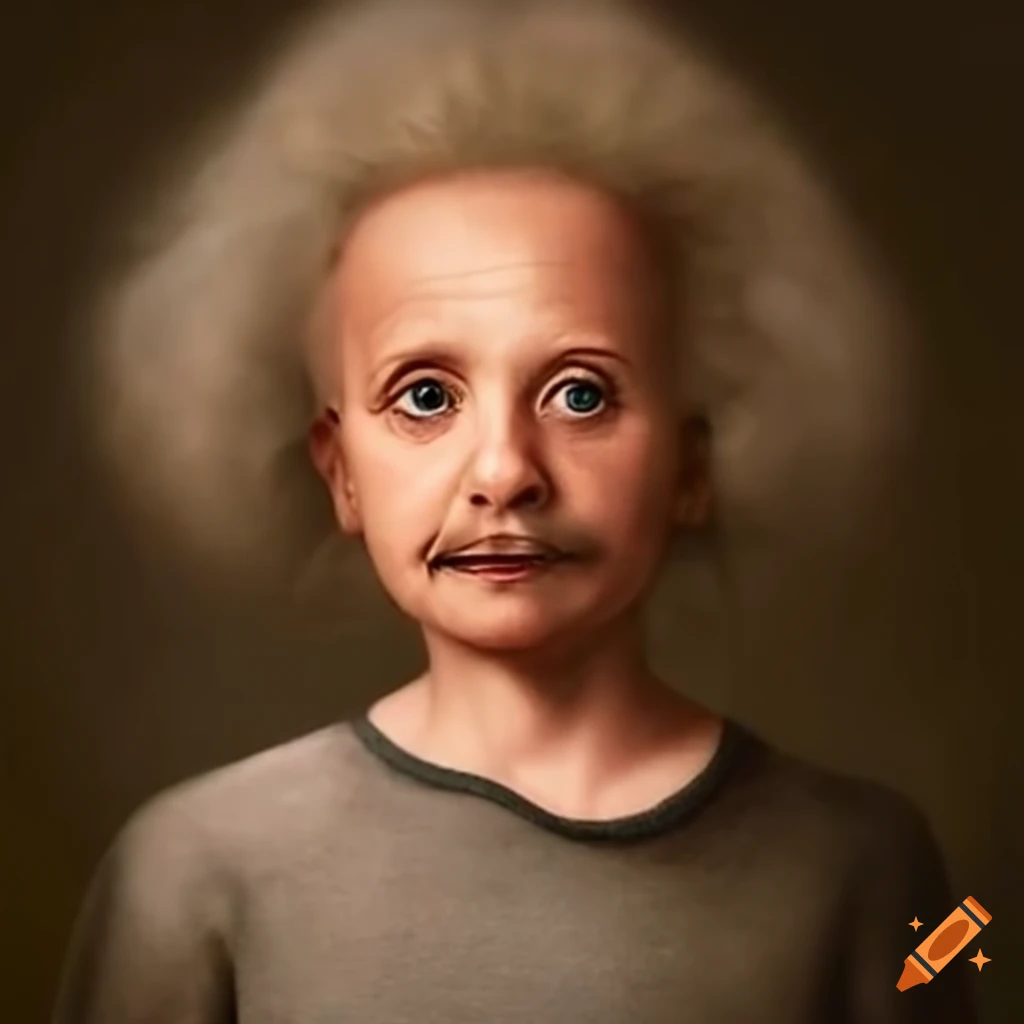 Teacher resembling female Albert Einstein