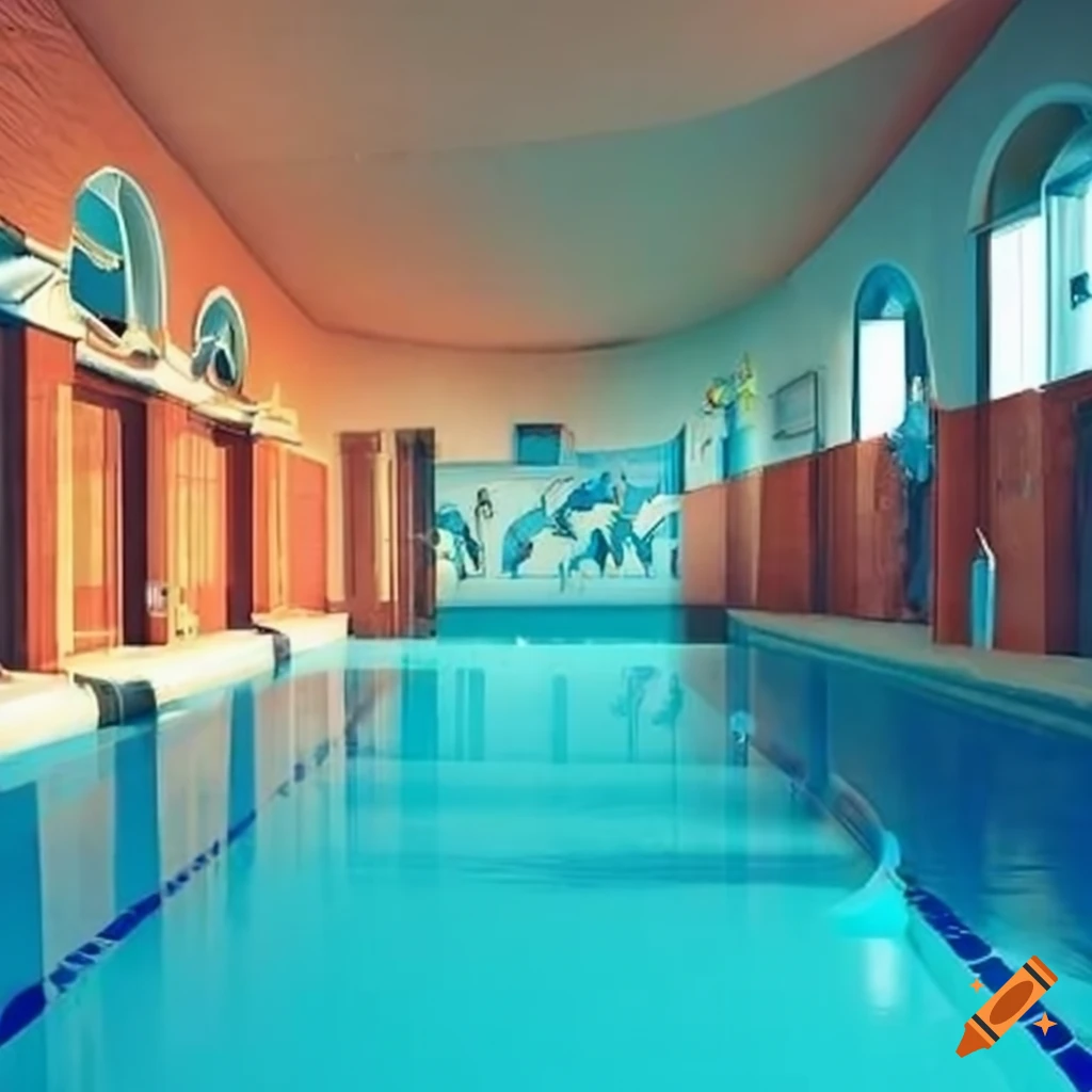 Beautiful school in the pool